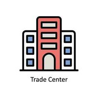 Trade Center vector Filled outline Icon  Design illustration. Business And Management Symbol on White background EPS 10 File