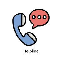 Helpline vector Filled outline Icon  Design illustration. Business And Management Symbol on White background EPS 10 File