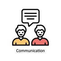 Communication vector Filled outline Icon  Design illustration. Business And Management Symbol on White background EPS 10 File