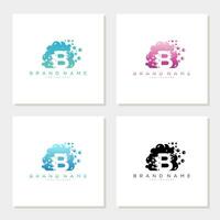 Soap Bubble On Letter B Logo Design editable vector