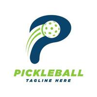 Pickle Ball logo design Vector Concept modern and minimal for sports and paddle games