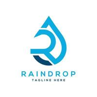 Raindrop Logo design water drop shape concept modern and simple vector