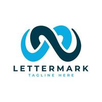 Letter mark monogram logo design modern and minimal concept vector