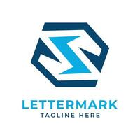 Minimalist Letter Mark logo design creative modern Concept vector