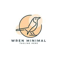 Wren Birds Creative Modern simple Logo design concept vector