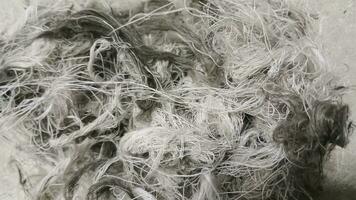 Yarn waste is generated from textile factories photo