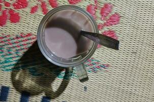 Javanese chocolate ginger milk dish. Chocolate ginger milk, Javanese - Indonesian drink. photo