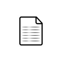 Document vector file icons. Paper documents icons, signs. Clipboard, checklist, report, survey or agreement editable stroke outline icon. vector design.