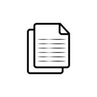 Document vector file icons. Paper documents icons, signs. Clipboard, checklist, report, survey or agreement editable stroke outline icon. vector design.