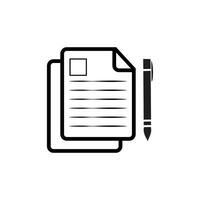 Document vector file icons. Paper documents icons, signs. Clipboard, checklist, report, survey or agreement editable stroke outline icon. vector design.