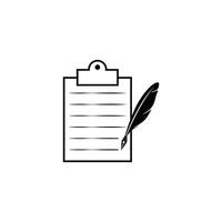 Document vector file icons. Paper documents icons, signs. Clipboard, checklist, report, survey or agreement editable stroke outline icon. vector design.