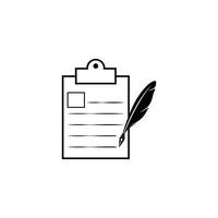 Document vector file icons. Paper documents icons, signs. Clipboard, checklist, report, survey or agreement editable stroke outline icon. vector design.