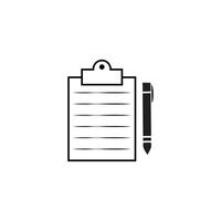 Document vector file icons. Paper documents icons, signs. Clipboard, checklist, report, survey or agreement editable stroke outline icon. vector design.