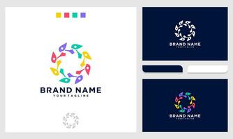 people family together human unity combination in colorful design vector editable