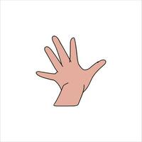 acuario mano vector ilustración. hembra manos participación y señalando gesto, cruzado dedos, puño, paz y pulgares arriba. dibujos animados humano palma y muñeca vector colocar. mano firmar idioma para el sordo