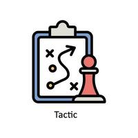 Tactic vector Filled outline Icon  Design illustration. Business And Management Symbol on White background EPS 10 File
