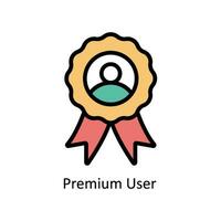 premium user vector Filled outline Icon  Design illustration. Business And Management Symbol on White background EPS 10 File