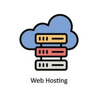 web hosting vector Filled outline Icon  Design illustration. Business And Management Symbol on White background EPS 10 File