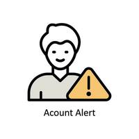 Account Alert vector Filled outline Icon  Design illustration. Business And Management Symbol on White background EPS 10 File