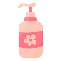 intimate soap liquid bottle dispenser flower woman vector