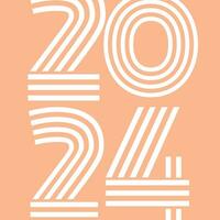 Creative design template for Happy New 2024 year. Modern greeting card design vector