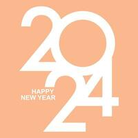 Happy New 2024 Year design template. Greeting card, poster, banner, background vector