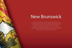 flag New Brunswick, state of Canada, isolated on background with copyspace vector