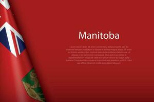 flag Manitoba, state of Canada, isolated on background with copyspace vector