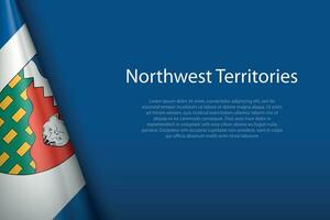 flag Northwest Territories, state of Canada, isolated on background with copyspace vector