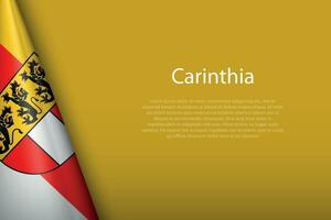 flag Carinthia, state of Austria, isolated on background with copyspace vector