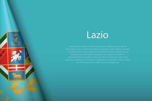 flag Lazio, region of Italy, isolated on background with copyspace vector