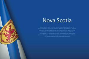 flag Nova Scotia, state of Canada, isolated on background with copyspace vector