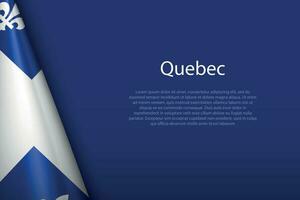 flag Quebec, state of Canada, isolated on background with copyspace vector