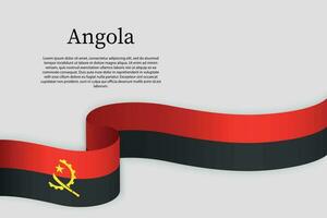 cinta bandera de angola celebracion antecedentes vector