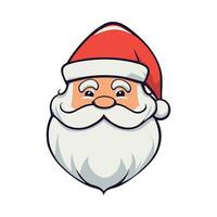 Santa Claus flat line icon. Happy New Year symbol. vector