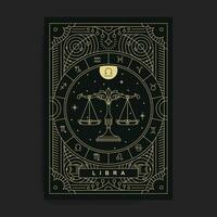 Libra Celestial Charm A Visual Ode to the Zodiac vector