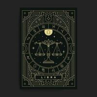 Libra Celestial Charm A Visual Ode to the Zodiac vector