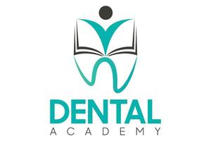 dentista dental academia logo diseño vector