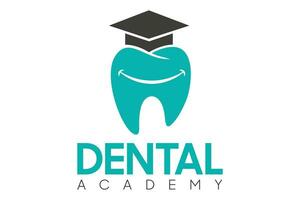 dentista dental academia logo diseño vector