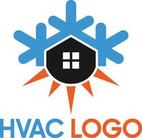 Heating, ventilation and air conditioning, HVAC Logo design vector