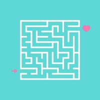 Abstract square maze. Game for kids. Puzzle for children. Labyrinth conundrum. Find the right path. Vector illustration.