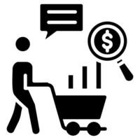 Shopping Habits icon line vector illustration