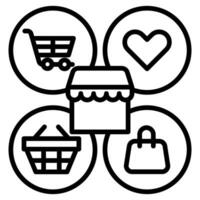 Retail Behavior icon line vector illustration