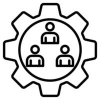 Working Together Icon line vector illustration