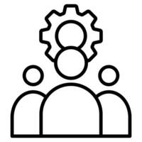 Teamwork Icon line vector illustration