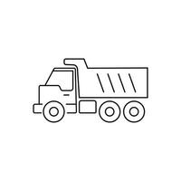 Dump truck vector art illustration