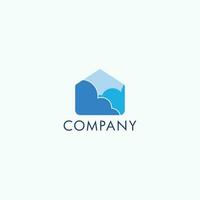 Cloud company logo design vector