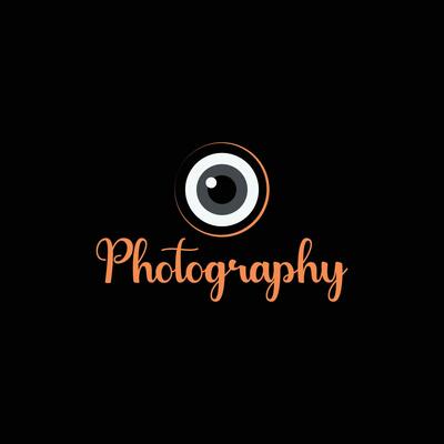 Minimalist camera lens logo design