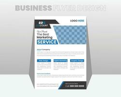 Corporate business flyer template with simple geometric shapes. free vector. vector