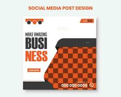 Business social media banner template for your business. Corporate social media post design pro vector. vector